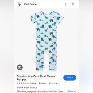 Posh Peanut short sleeve romper